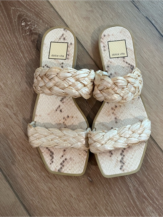 Dolce Vita Shoes - Dolce Vita Braided Double-Strap Slide Sandals (Size 7)